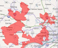 A gerrymandered district in the USA