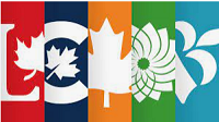 Contemporary Canadian party banners
