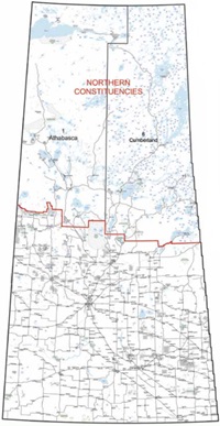 Ligne de démarcation du district administratif du Nord de la Saskatchewan